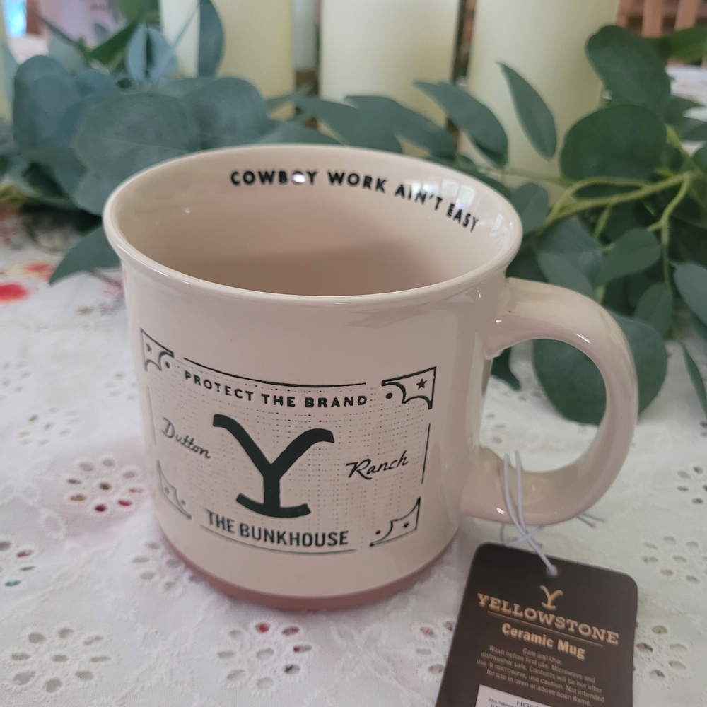 Yellowstone Ceramic Mug - Cream